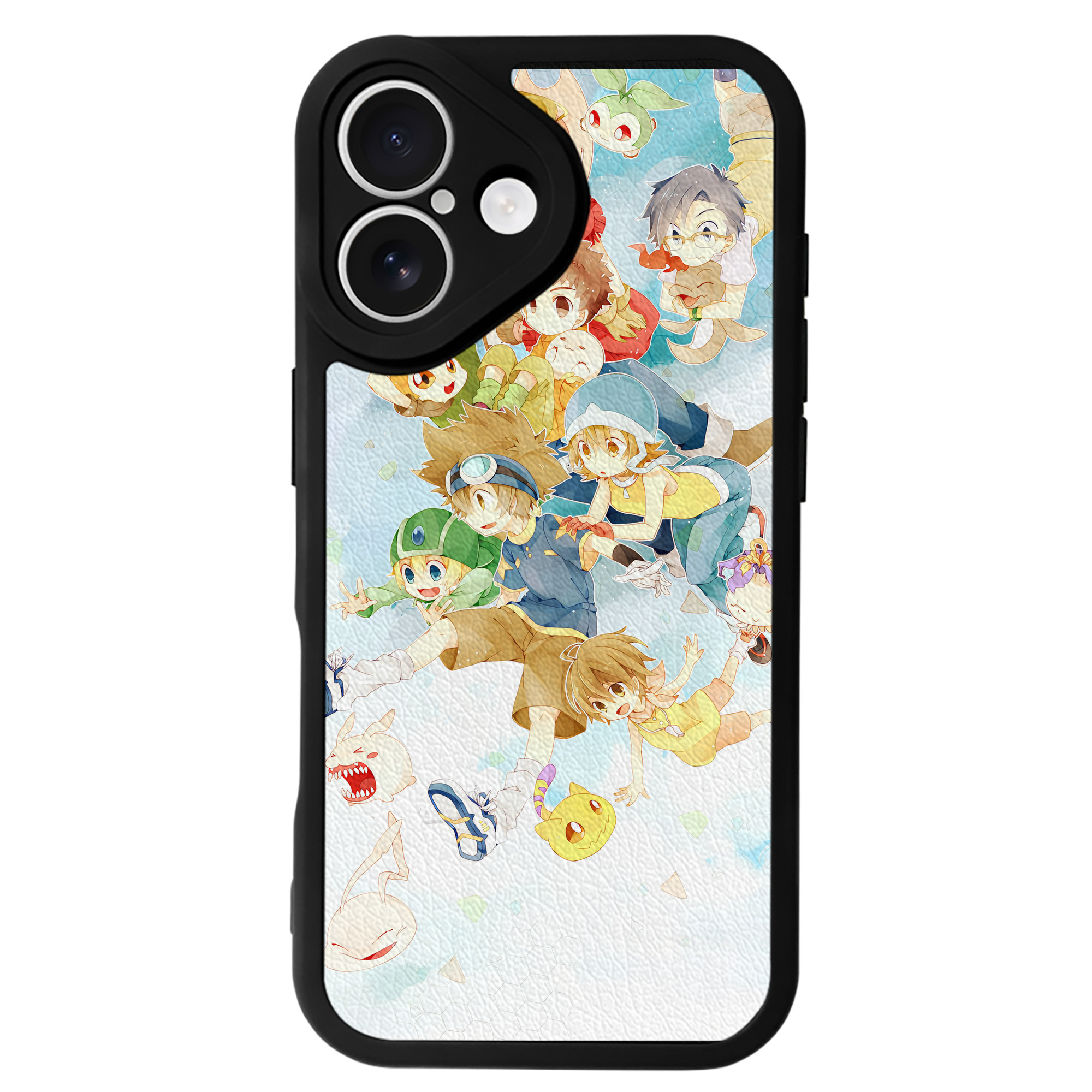 （画像用） Digimon デジタルモンスター/デジモン 【iPhone 16シリーズ対応】シリコンスマホケース（レザー調） 材質：シリコン